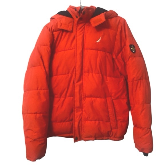 Nautica Kids Bright Orange Puffer Coat Jacket - Picture 1 of 7